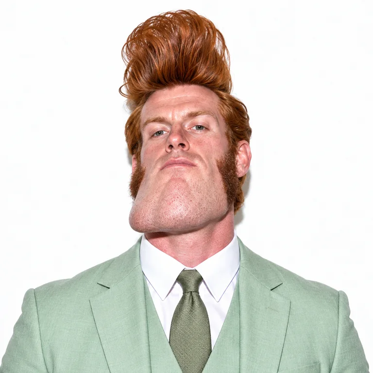 The chin, its face