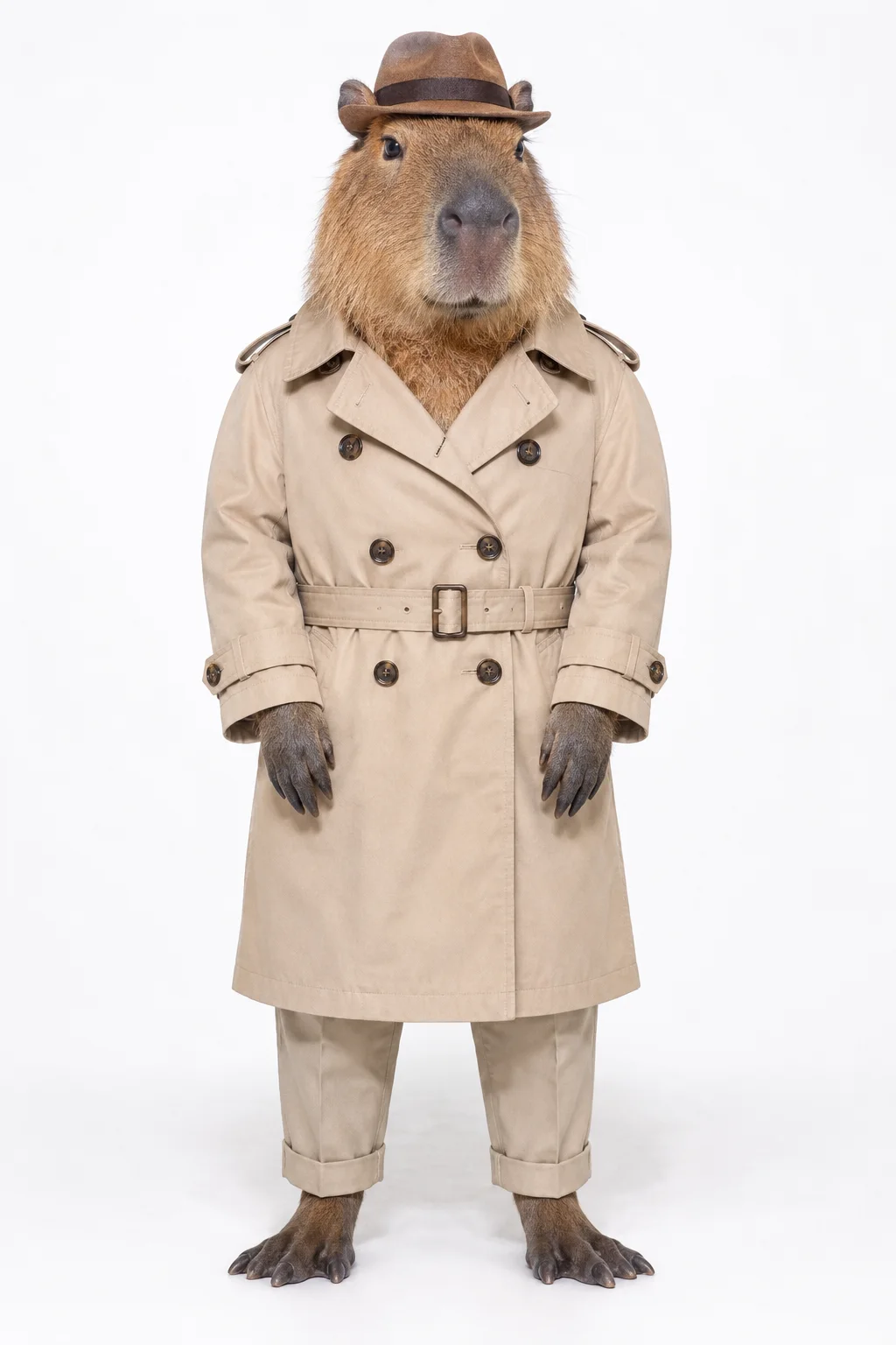 The capybara, its whole figure