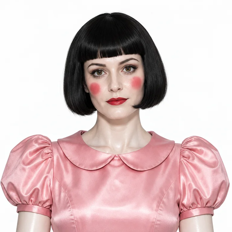 The doll, its face