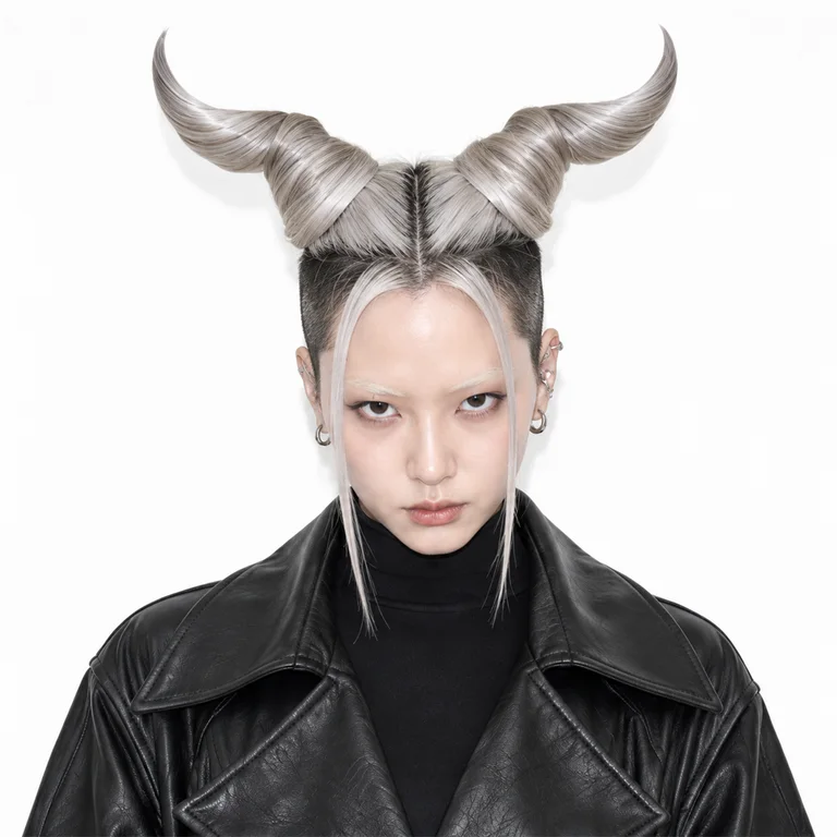 The horns, its face