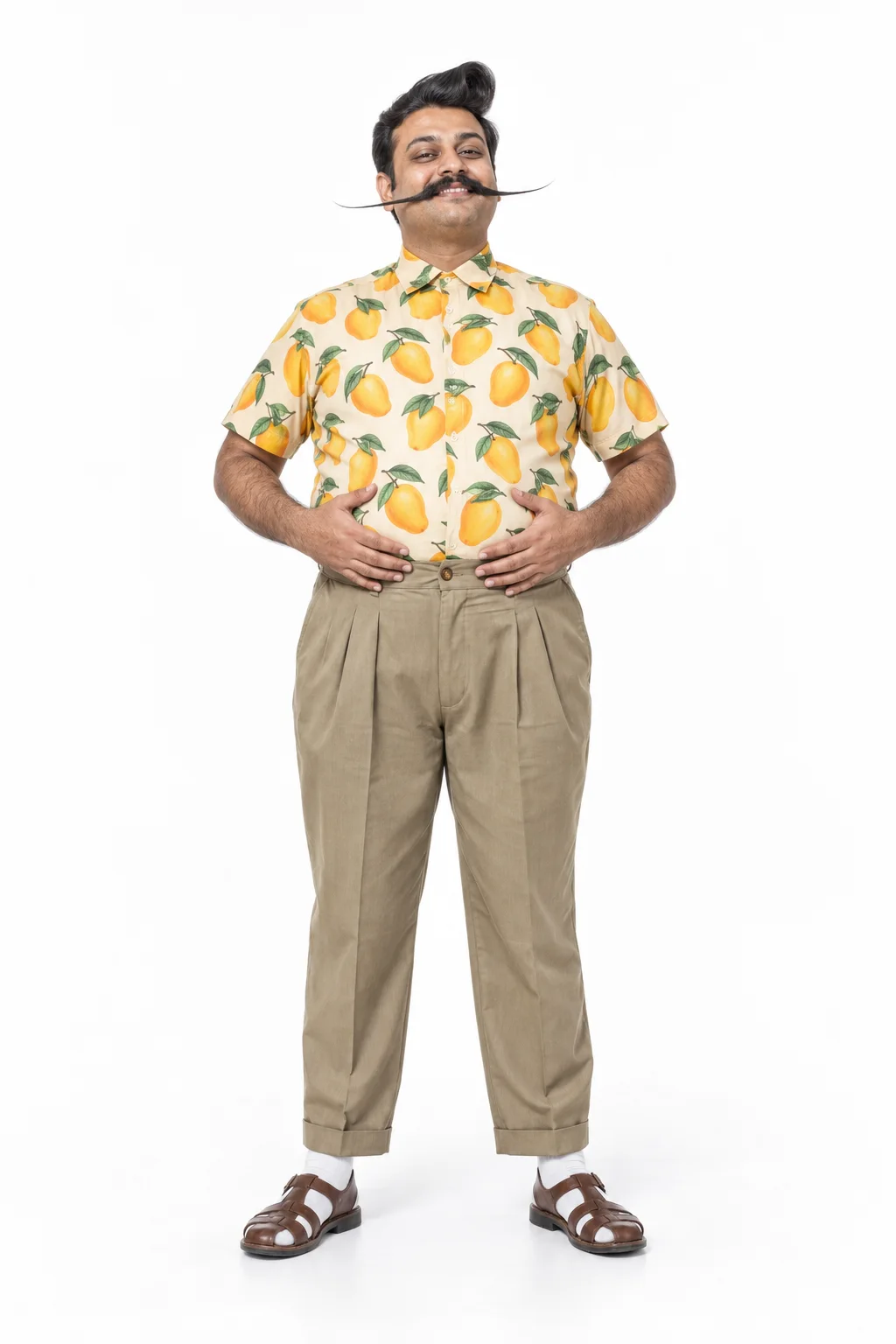 The moustache, its whole figure