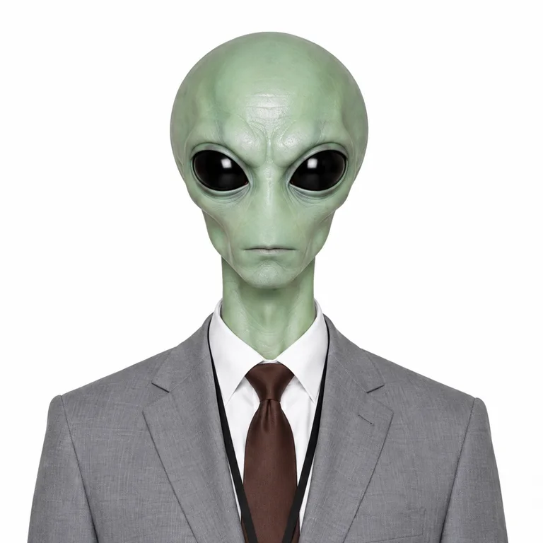 The visitor, its face